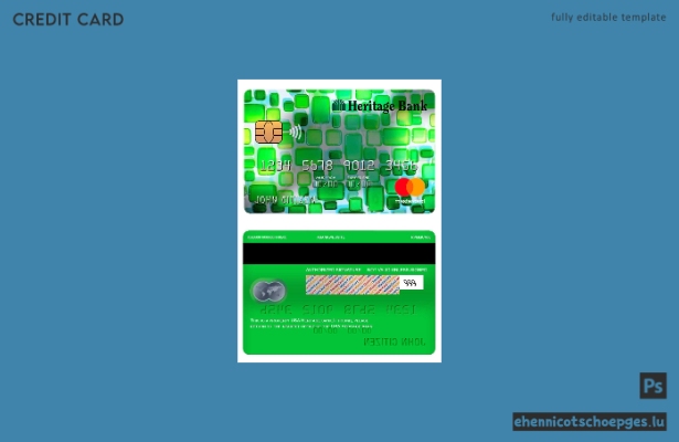 USA Heritage Bank Mastercard – Beispielvorschau